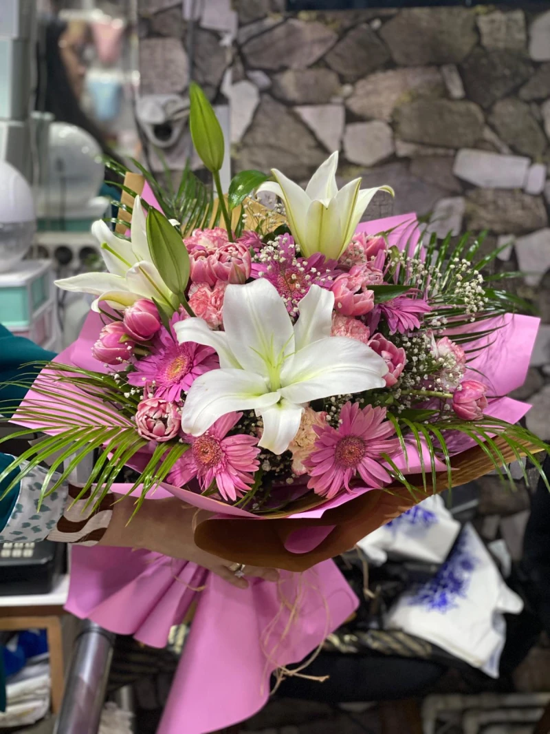 KARIŞIK LİLYUM LU BUKET